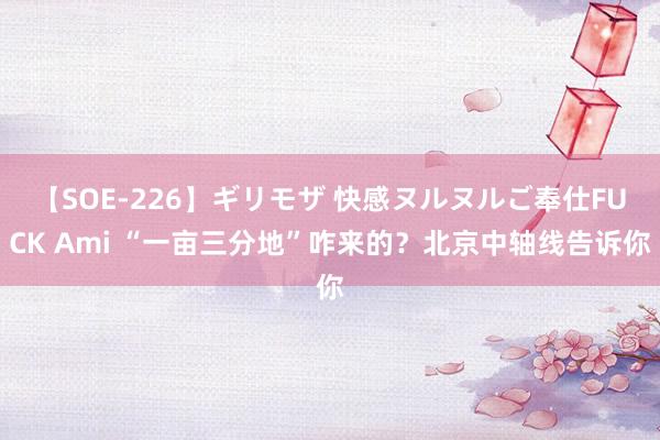 【SOE-226】ギリモザ 快感ヌルヌルご奉仕FUCK Ami “一亩三分地”咋来的？北京中轴线告诉你