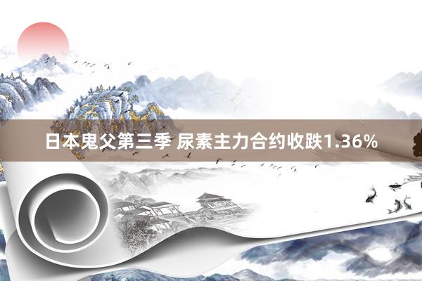 日本鬼父第三季 尿素主力合约收跌1.36%