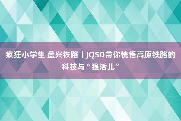 疯狂小学生 盘兴铁路丨JQSD带你恍悟高原铁路的科技与“狠活儿”