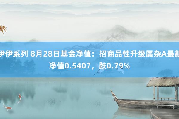 伊伊系列 8月28日基金净值：招商品性升级羼杂A最新净值0.5407，跌0.79%