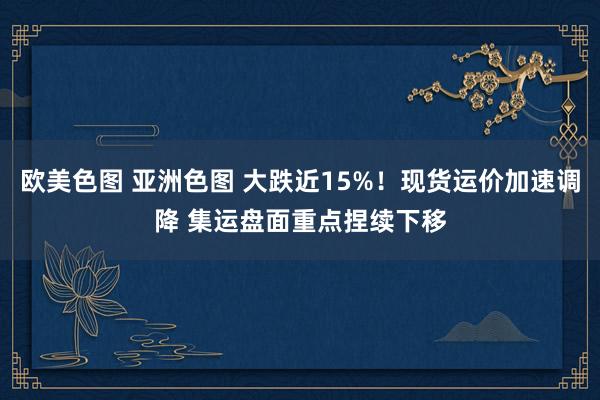 欧美色图 亚洲色图 大跌近15%！现货运价加速调降 集运盘面重点捏续下移