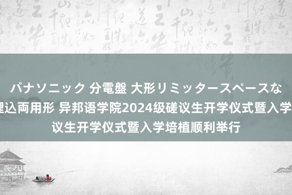 パナソニック 分電盤 大形リミッタースペースなし 露出・半埋込両用形 异邦语学院2024级磋议生开学仪式暨入学培植顺利举行