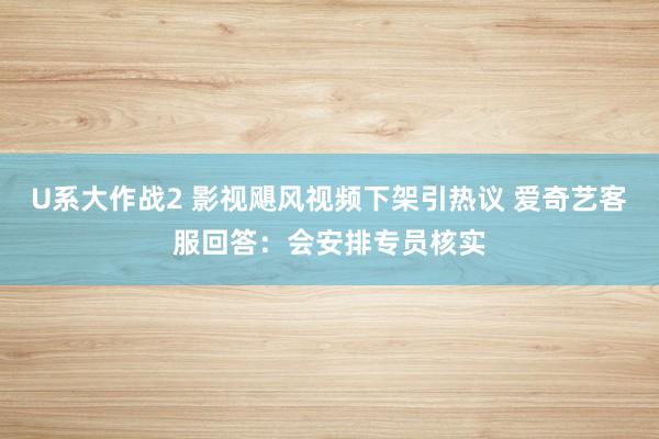 U系大作战2 影视飓风视频下架引热议 爱奇艺客服回答：会安排专员核实